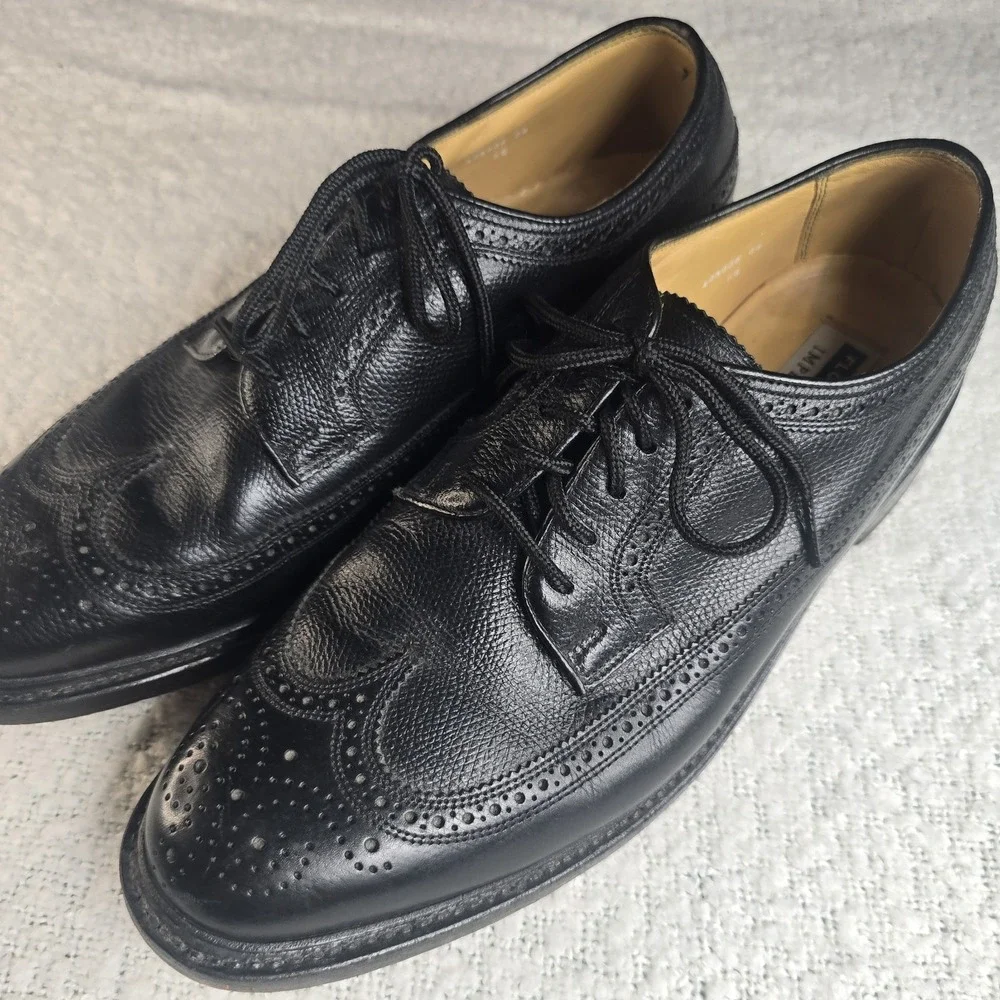 Florsheim Imperial Kenmoor Long Wing 17109 -78 Wing Tip Black Size 10D